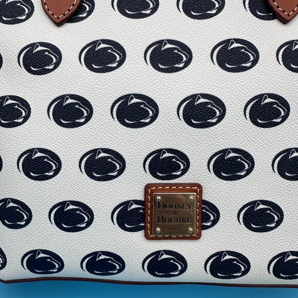 Dooney & Bourke Celeste Small Satchel Penn State University Handbag, Blue/White - Picture 3 of 16